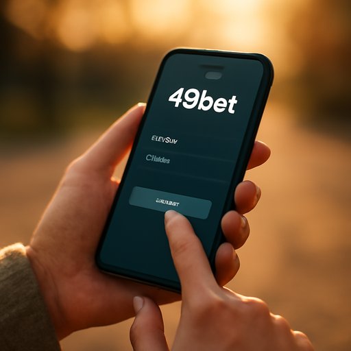 49bet লগইন স্ক্রিন হাতে ধরা ফোন